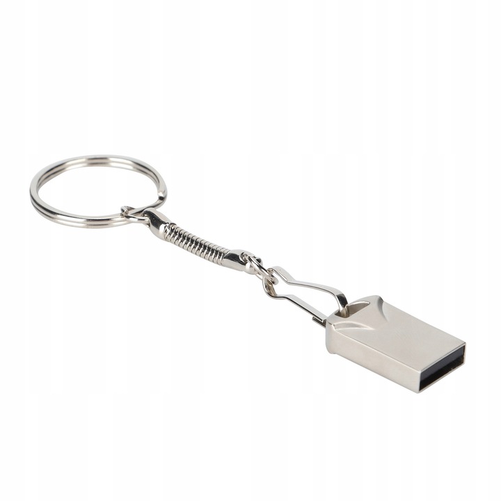 1 GB USB pendrive, USB 2.0, fém, kulcstartóval