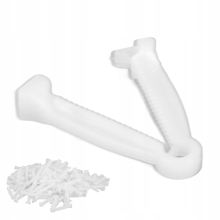 Set 100 clame pentru taierea cordonului ombilical, PVC, antiderapante, pentru catei si miei