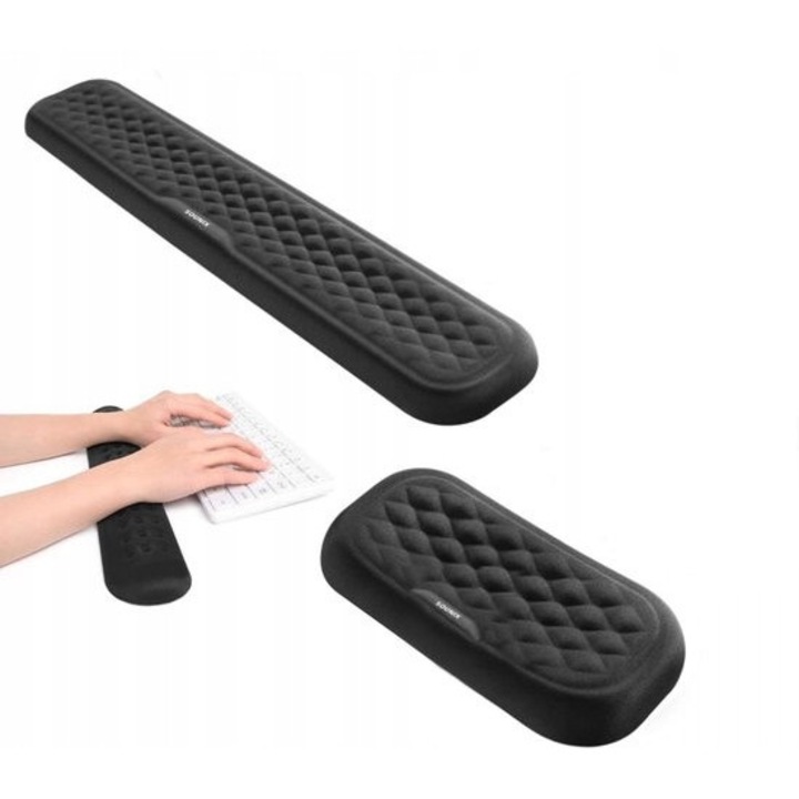 Sounix ergonomikus csukló- és egértámasz szett, memóriahab, masszázs textúra, csúszásmentes, irodai és gaming használatra