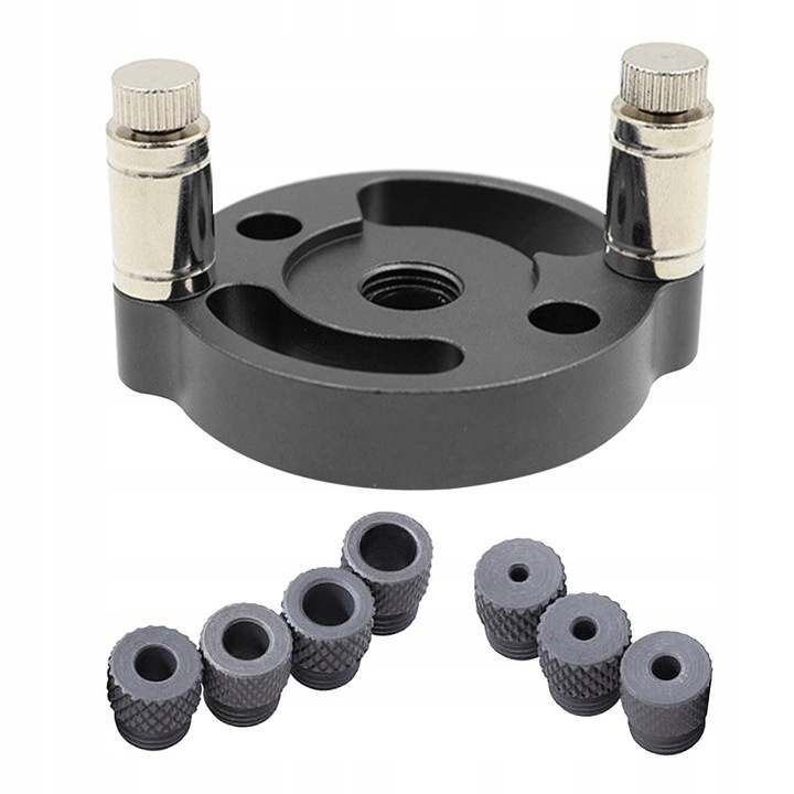 Set instrumente auto-centrante pentru gauri, 2-10mm, negru, 70mm