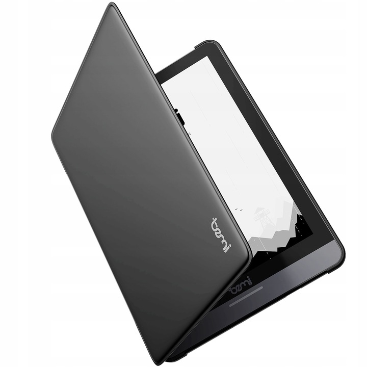 Etui pentru cititor Bemi Cognita Tab 6+/Tab 6 ProC, ciemny szary, material PU, cu senzor de inchidere