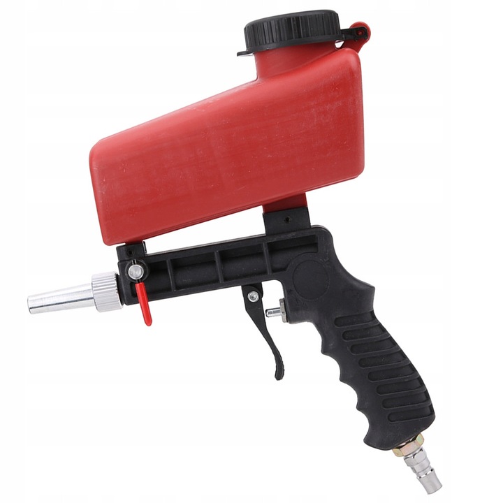 Pistol pneumatic de sablare cu rezervor, 90PSI, 21 lbs, 6,5 mm, set cu 2 duze