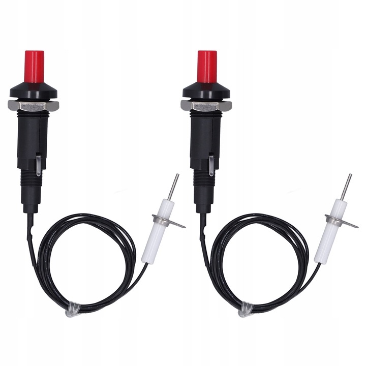 Set de 2 aprinzatoare piezoelectrice pentru gaz, plastic, 18mm, 5-6mm distanta aprindere