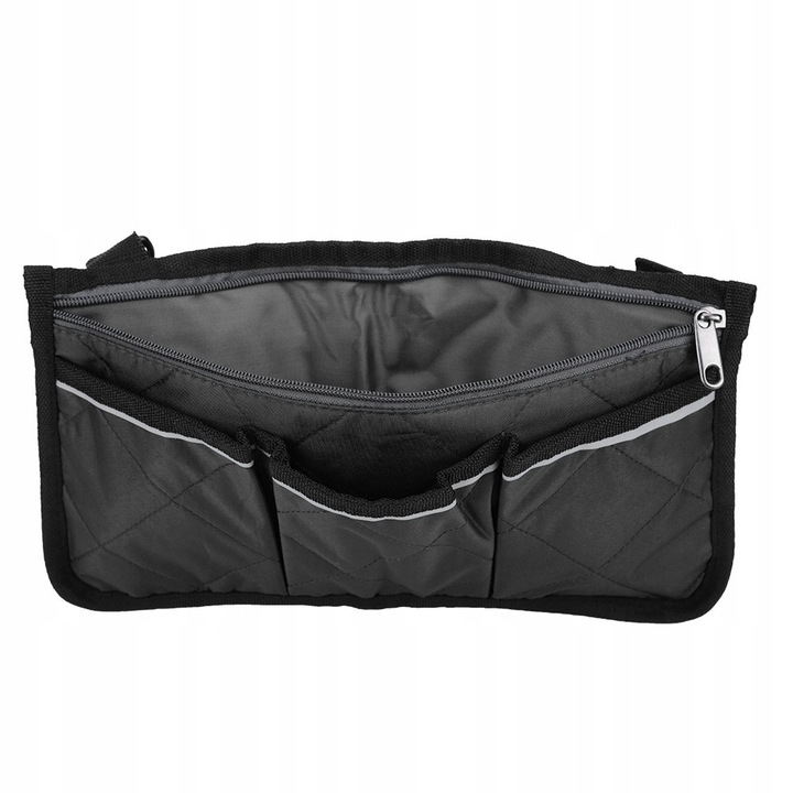 Geanta laterala multifunctionala pentru carucior, neagra, 18x32,5cm