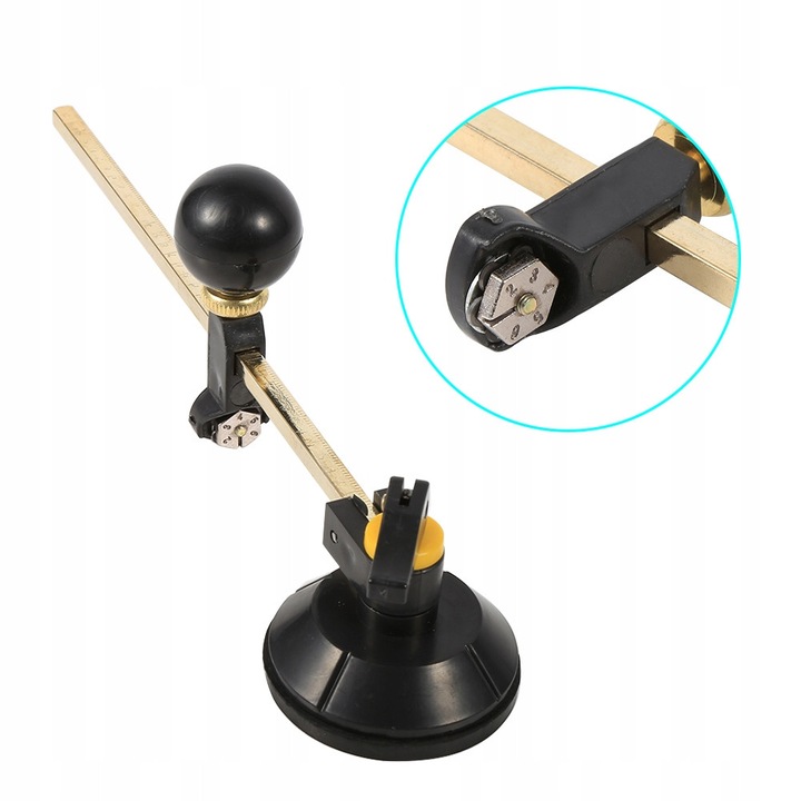 Cutter rotund pentru sticla, 30cm, cauciuc si aluminiu, maxim 40cm diametru, set 1 buc.