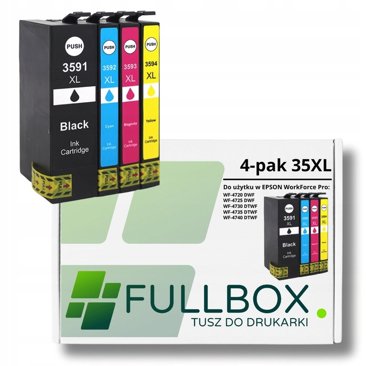Cartuse imprimanta inkjet Fullbox 4X 35XL pentru EPSON WorkForce Pro WF4720 WF4725 WF4730 WF4735 WF4740