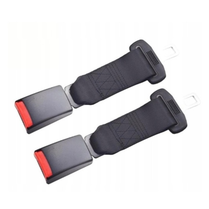 Set 2x prelungitoare universale pentru centura de siguranta, plastic ABS, elastic, antiderapant