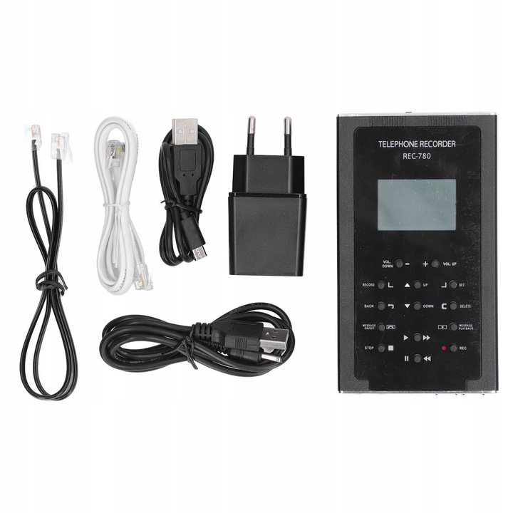 Reportofon, automat, negru, cu difuzor incorporat, 100-240V