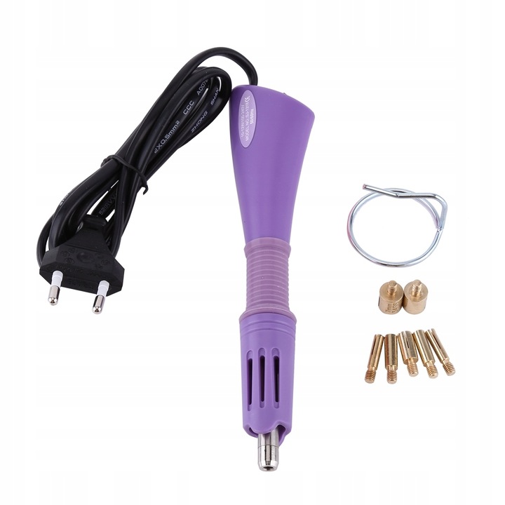 Aplikator termic pentru dzeti, 7 varfuri, violet, 18.5x4.5cm