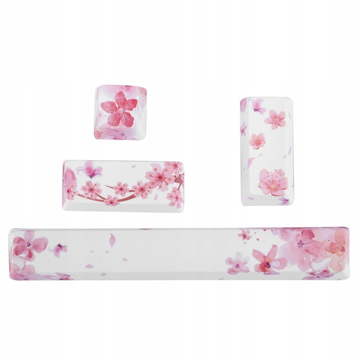 Комплект от 4 капачки за механична клавиатура, дизайн Sakura, PTB, многоцветни