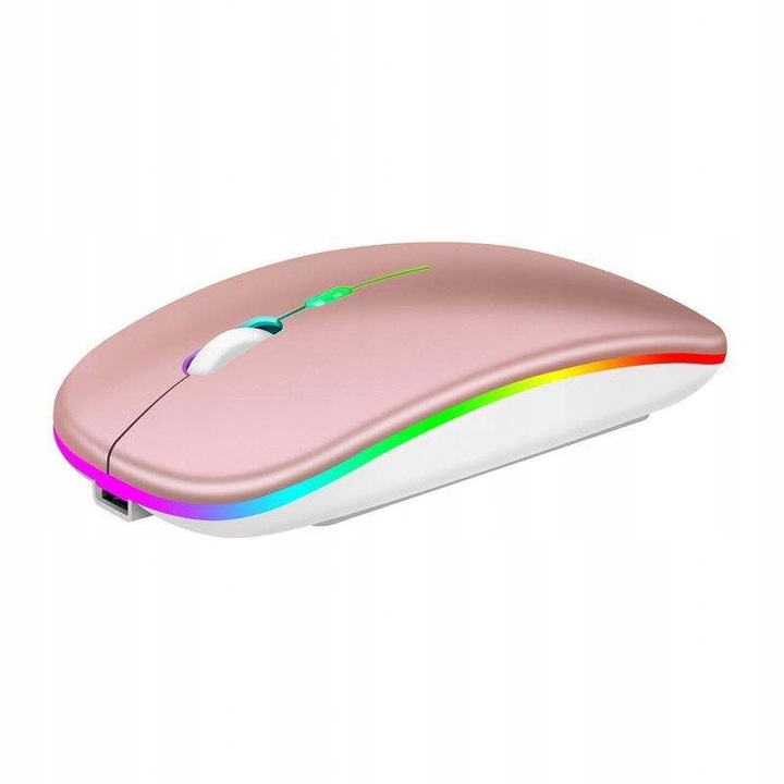 Безжична Bluetooth мишка 1600 DPI, RGB LED, акумулаторна батерия, ергономичен дизайн
