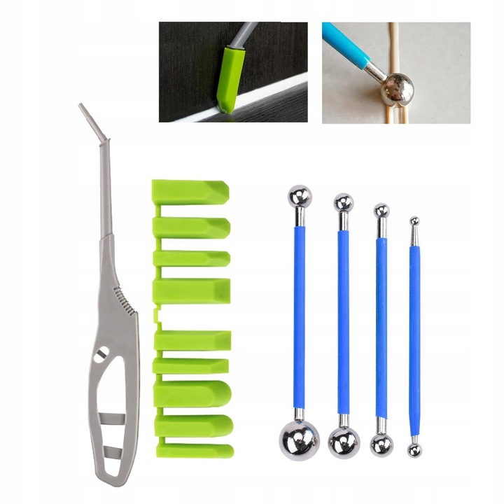 Set unelte de vopsit si tencuit, 9 in 1, pentru lucrari profesionale, multicolor