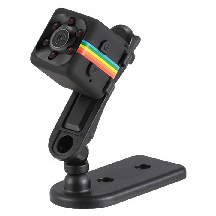 Camera spion mini, 1080P Full HD, cu microfon, neagra, 1 inch