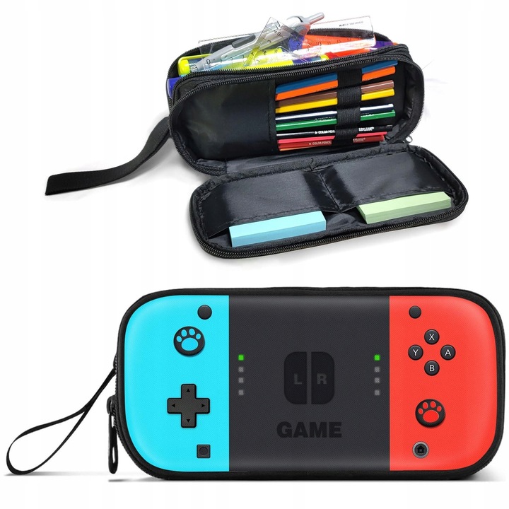 Penar scolar, gamer, doua compartimente, multicolor