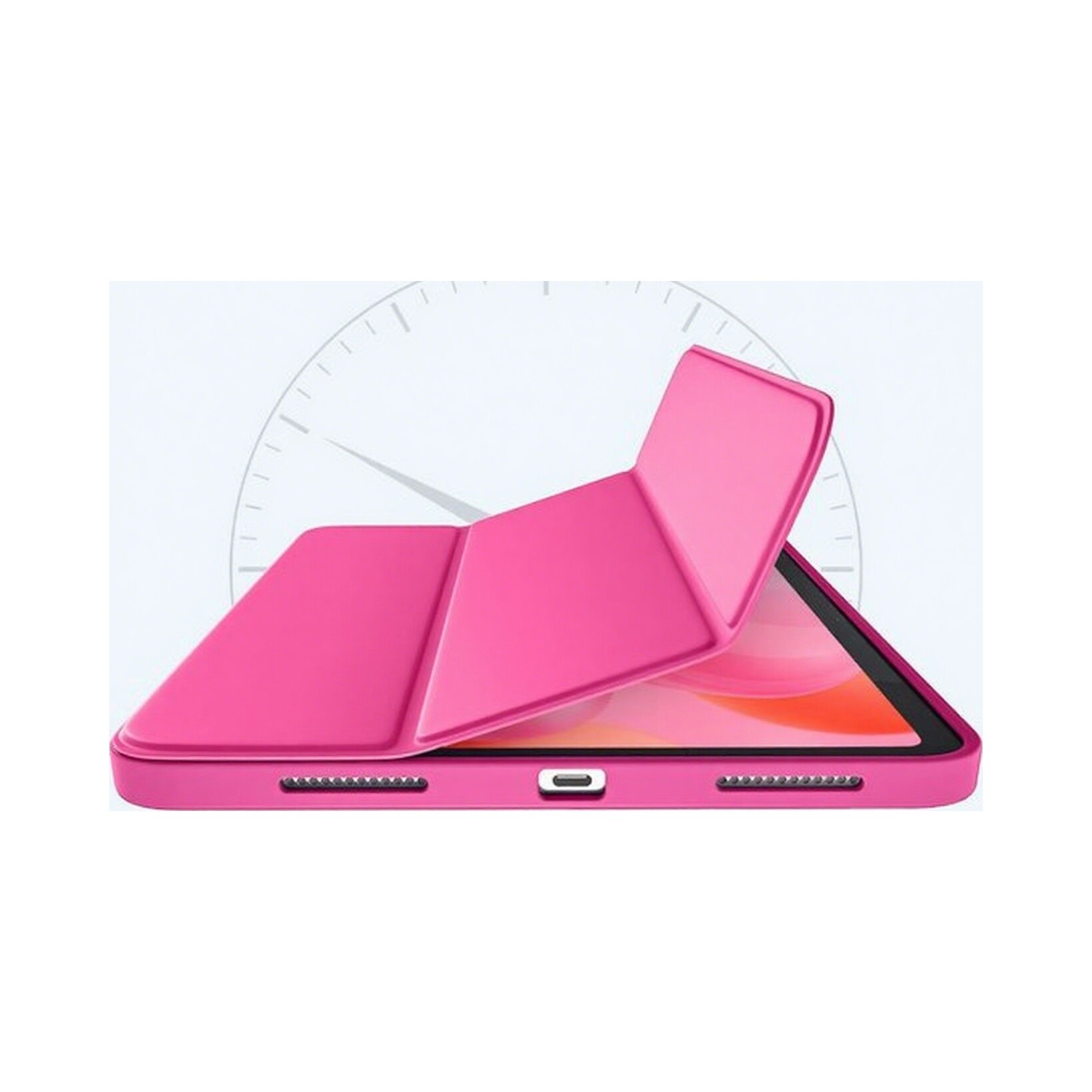 Husa tableta, Sounix, pentru iPad 10.9 (2022) si iPad 11 (2025), roz, ultra-subtire, cu suport si protectie completa
