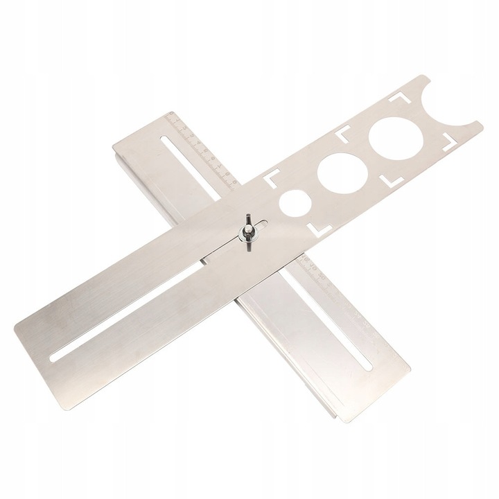 Locatie pentru gaurire placi, 2 unelte de masurare, otel inoxidabil, 400mm