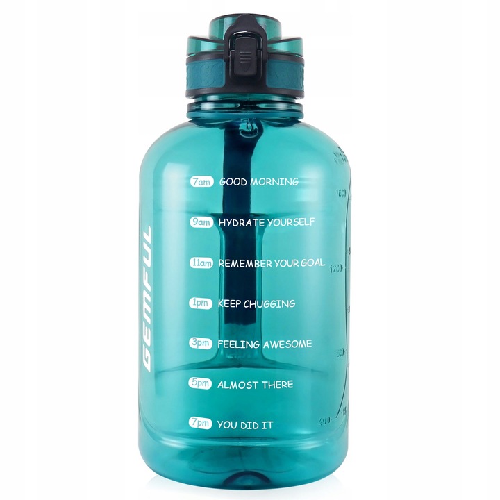 Bidon apa, Gemful, 2L, fara BPA, portabil, pentru barbati si femei