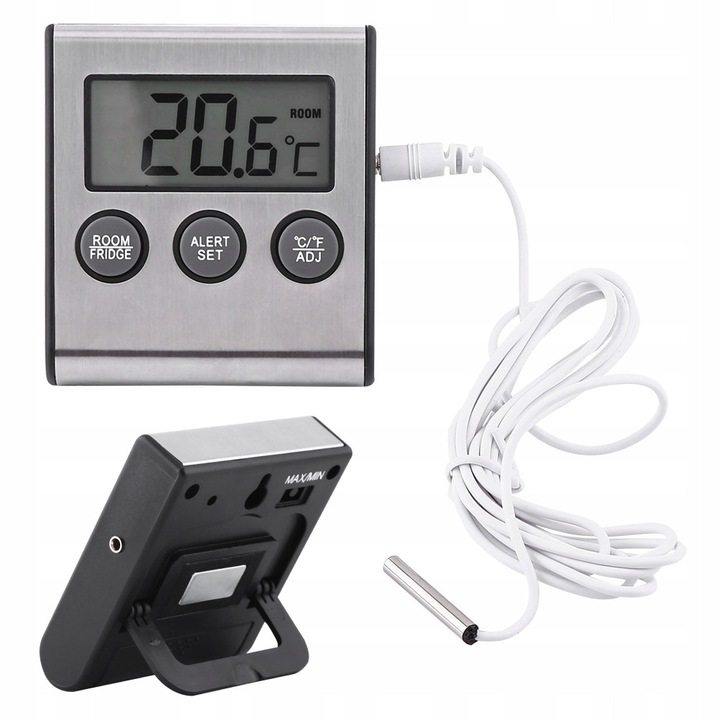 Termometru digital pentru frigider, -50~70°C, alarma temperatura, 7.2x6.5x1.7cm
