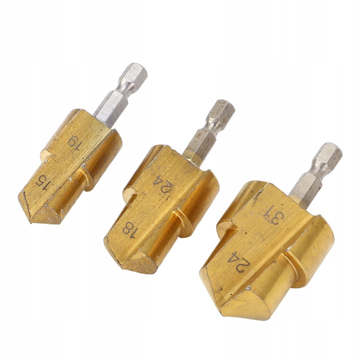 Set 3x Rozviertake pentru Ruri 19x24x31mm, din Otel Inalt Carbon