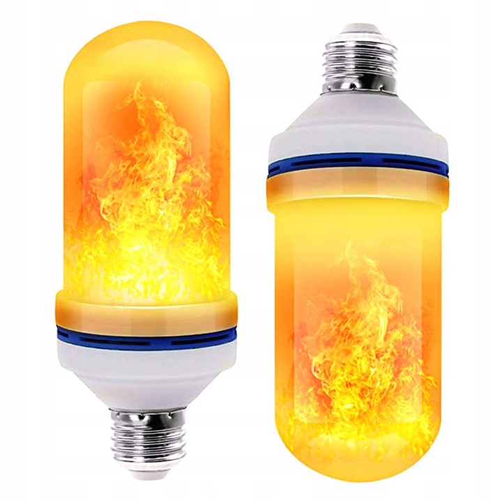 Bec LED E27 5W cu efect de flacara, set de 1, culoare decorativa