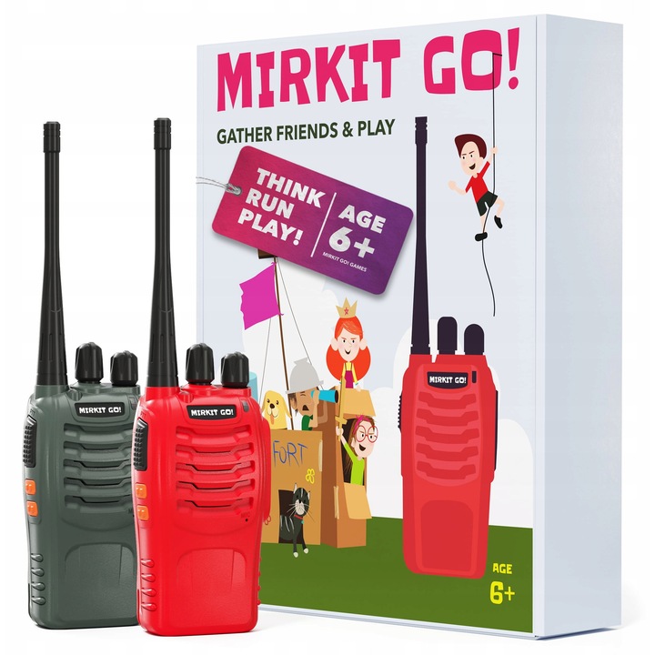 MIRKIT GO! Set 2 krotkofalowki BF-888s pentru copii cu 4 jocuri in aer liber, multicolor, 2x2m
