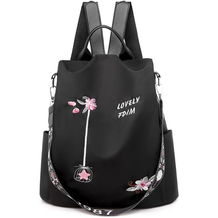 Rucsac dama, Oxford, design versatil, 30x45cm, multicolor