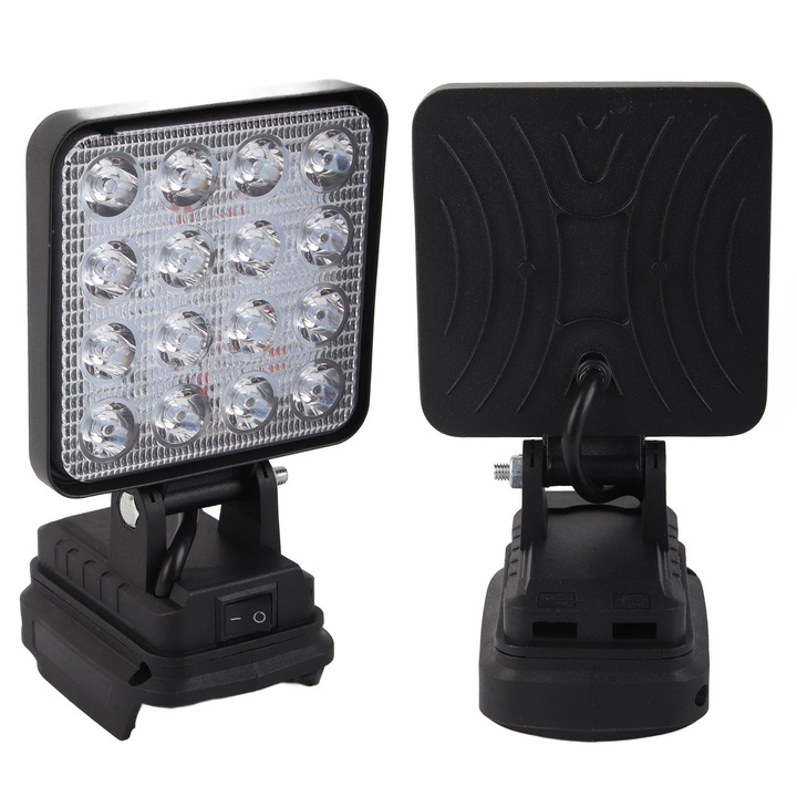 LED munkalámpa 18V, 16 LED, 2400 lm, 8W, 6500K, környezetbarát