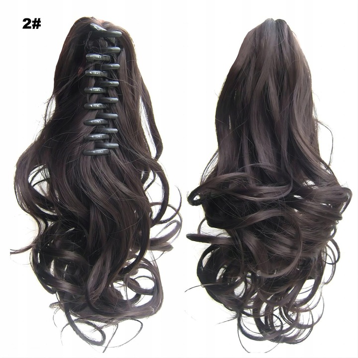 Accesorii par, Kucyk 38cm, NCDSHAIR, Culoare: Ciemna Bruna, Syntetic, Rezistent la temperaturi de 120-160 grade