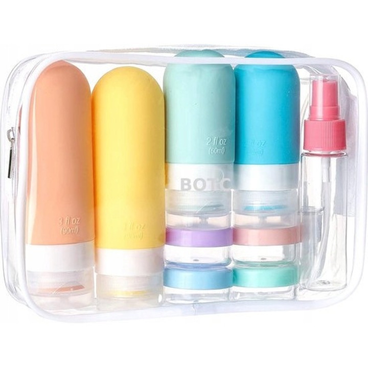 BOTC utazási kiegészítő készlet, szilikon palackok, 90ml