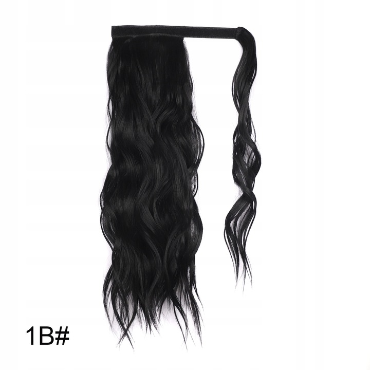 Kucyk Doczepiany NCDSHAIR, 47cm, sintetic, negru
