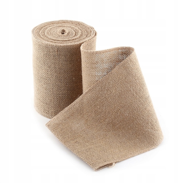 Banda jute naturala decorativa 15cm 10m, set ambalaje cadouri rustice