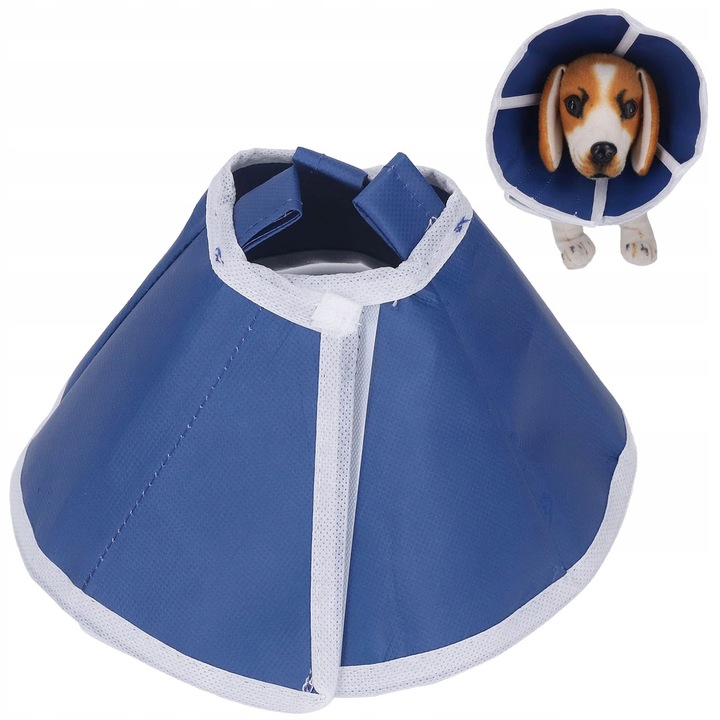 Guler postoperator pentru caini si pisici, L, 23-35cm, 27cm, material textil