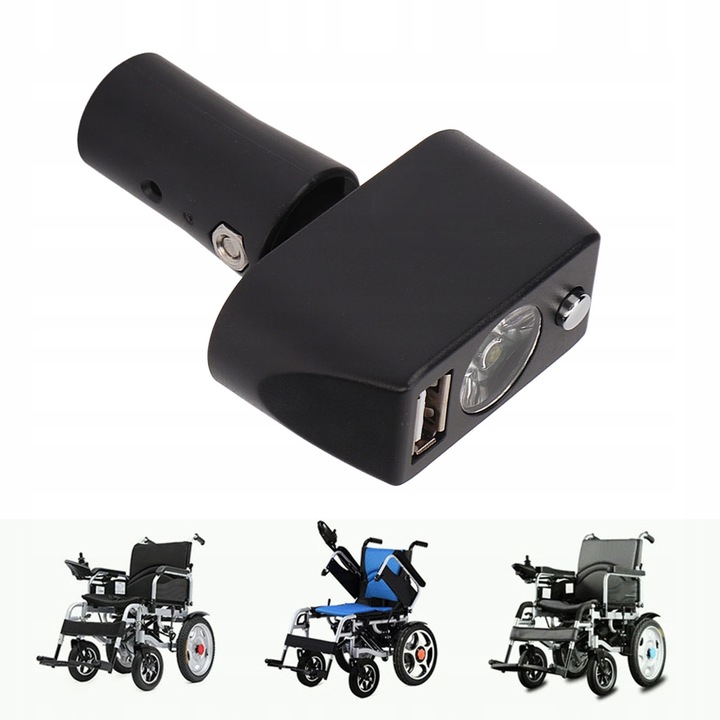 Elektromos lámpa babakocsihoz, USB, LED, állítható szög, 3 tűs XLR
