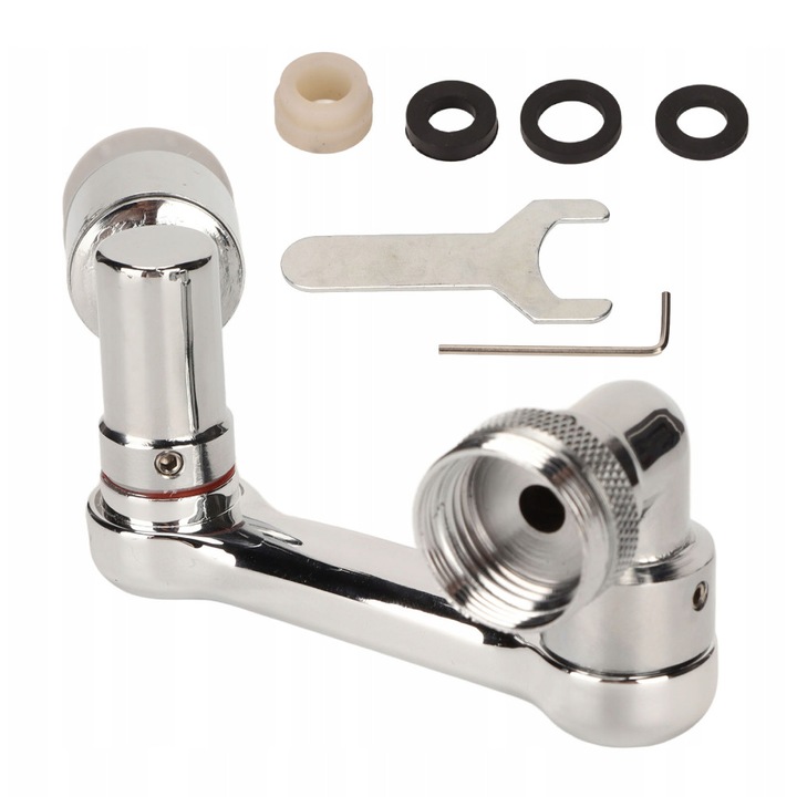 Extensie rotativa pentru robinet, 1080 grade, 2 moduri de jet, cu accesorii pentru instalare