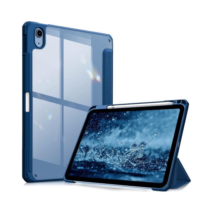 Husa tableta SOUNIX pentru iPad 11" (2025) si iPad 10.9" (2022), protectie antisoc, suport pentru creion, culoare transparenta