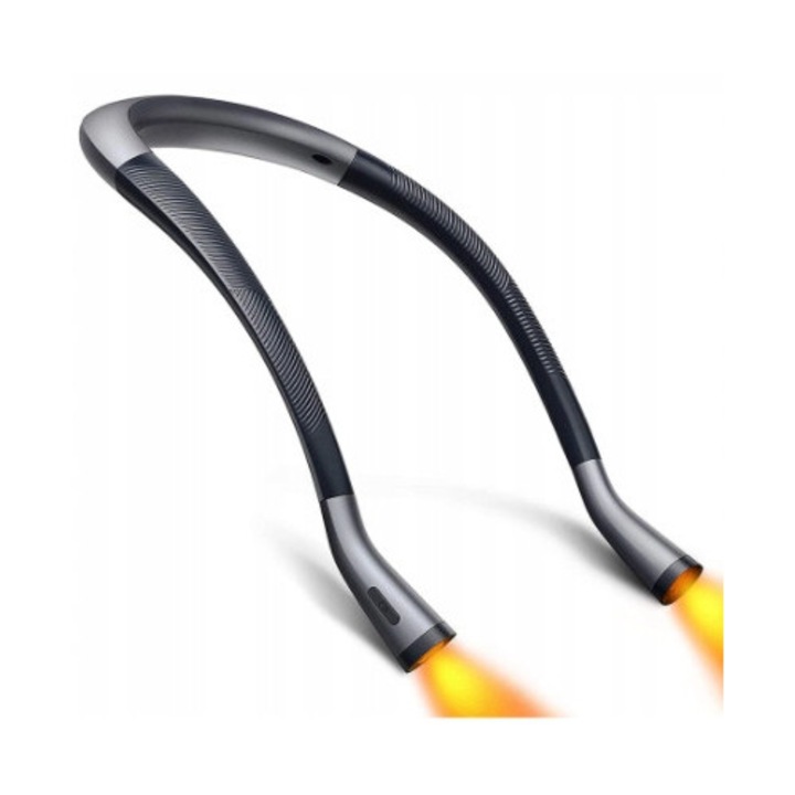 Lampa LED de citit pentru gat, 6 culori, 6 niveluri de intensitate, 1000mAh, USB, fara fir