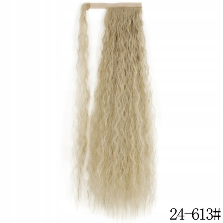Doczepiana kita, par sintetic, blond, 55cm, cret, set
