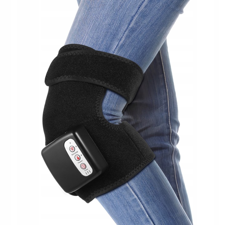 Patura incalzita pentru genunchi cu masaj, 73x28cm, 3 moduri de control, multicolor, set complet