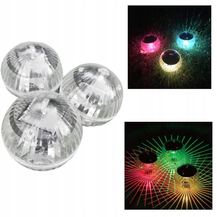 Lampa solara LED plutitoare pentru piscina, 10x10cm, multicolor, IP44, set de 1 buc.