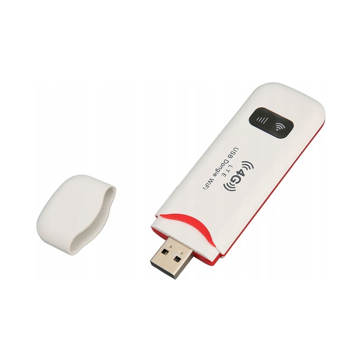 Hordozható 4G LTE vezeték nélküli router, 10 felhasználót támogat, fehér, SIM-kártya foglalattal