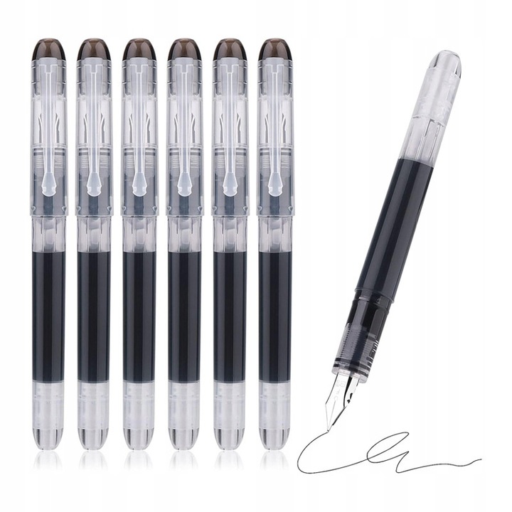 Pixuri de scris, set 7 bucati, capacitate mare, 0.5mm, multicolor, 13.2x1.5x1.5cm