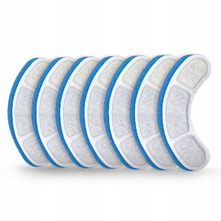 Set 8 filtre de apa pentru fantana si poidela pentru animale, 110x25x10mm, albastre