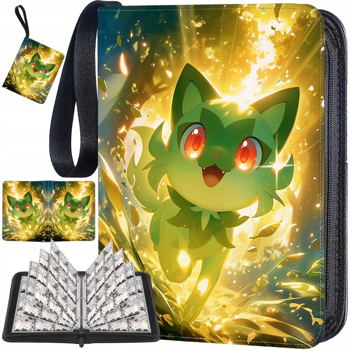Pokemon kártya album, 400 kártya, színes design, méretek 24.5x18x5cm