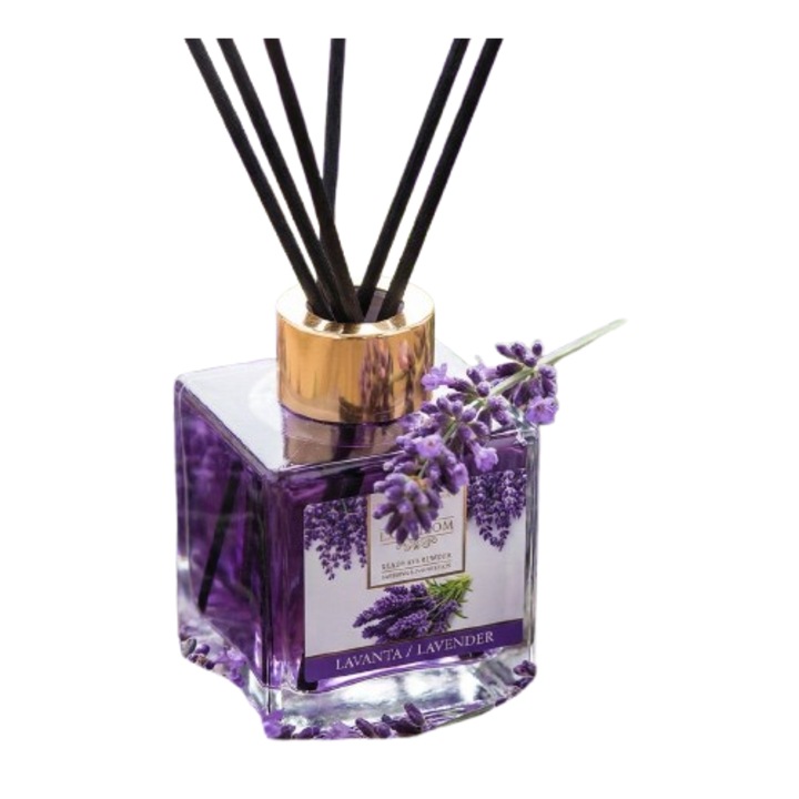 Szobaillatosító . JAMOUR, 100 ml, Levendula illat, illatos pálcikákkal