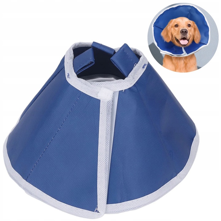 Guler postoperator din material textil marimea XL - inaltime 32cm, circumferinta 30-42 cm