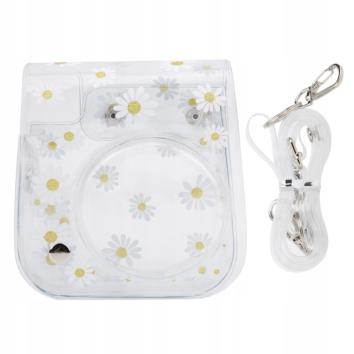 Geanta pentru aparat foto, transparenta, pentru Fujifilm Instax Mini 11/9/8, cu curea ajustabila, 142g