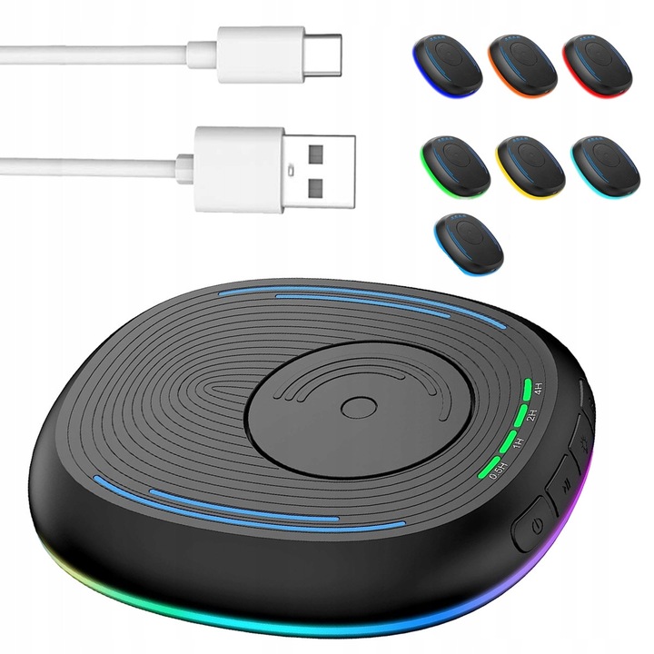 Egér időzítő funkcióval, Bedee, csendes mód, RGB világítás, fekete