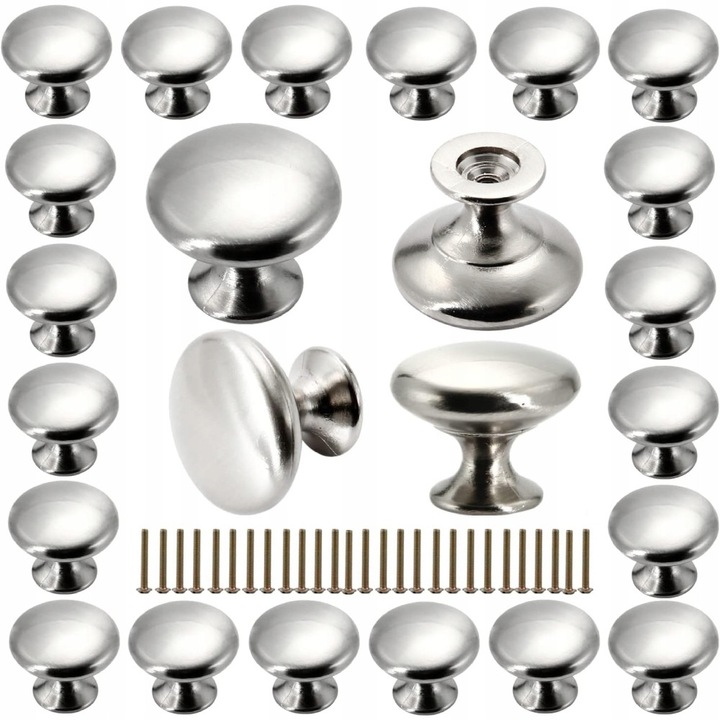 40 db rozsdamentes acél vödörfogantyú készlet, fekete/ezüst, 27x22mm