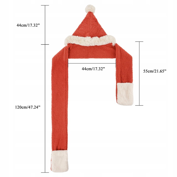 Esarfa dama cu gluga, set cu manusi, multicolor