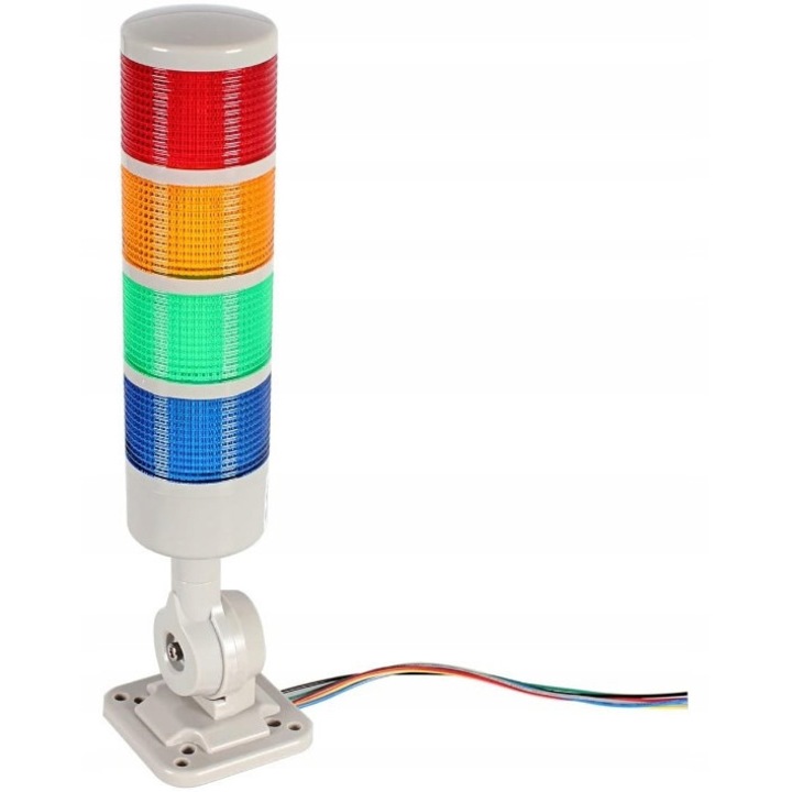 Coloana de semnalizare LED pliabila, 2 etaje, buzzer, 220V